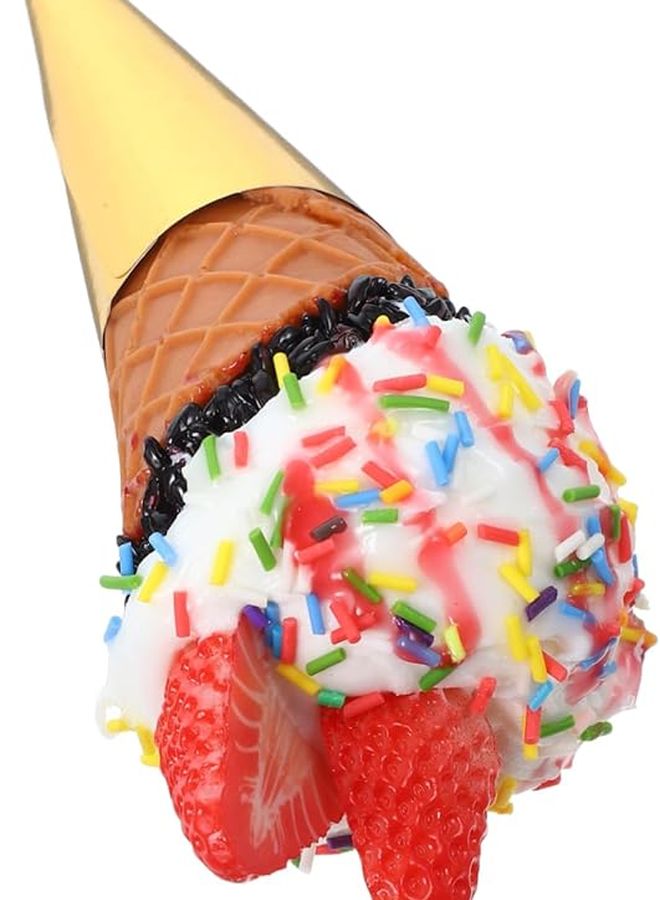 Realistic Fake Ice Cream Model PVC Display Prop For Dessert Shop Photography - Image 1